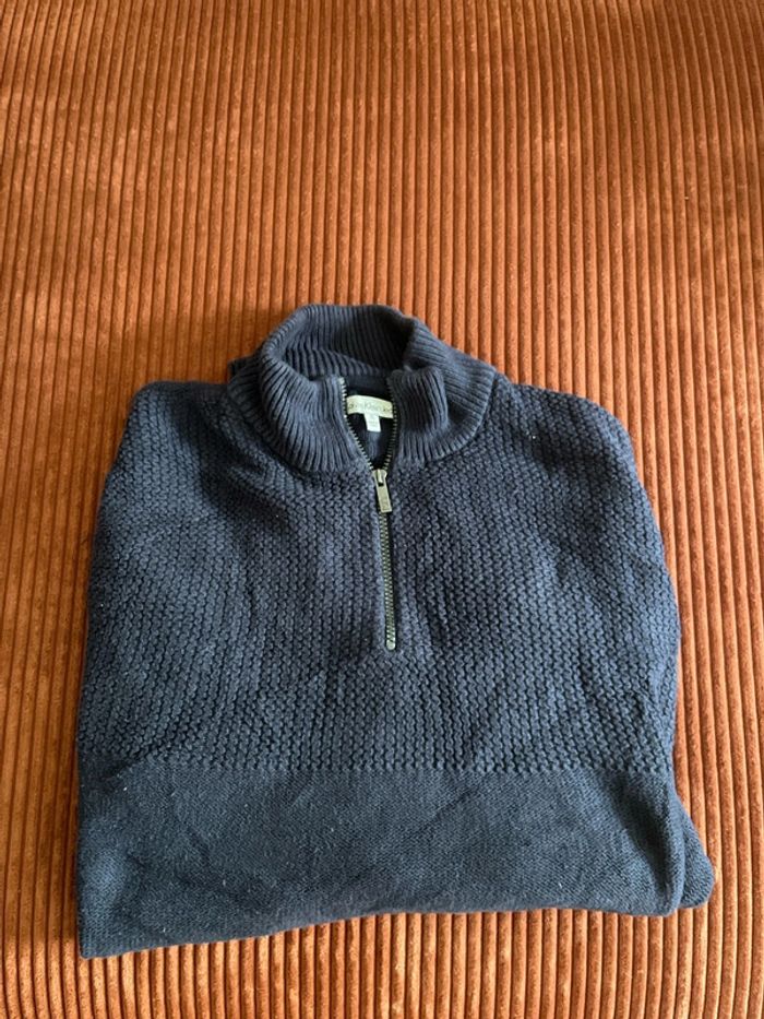 Pull col V zip Calvin Klein