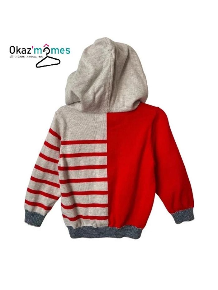 Gilet zippé à capuche, motif écrevisse - Catimini 12 mois (74cm) - photo numéro 4