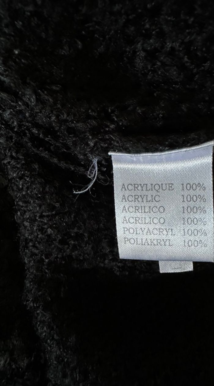 Pull oversize en maille huilée noire T38/40 M/L - photo numéro 8