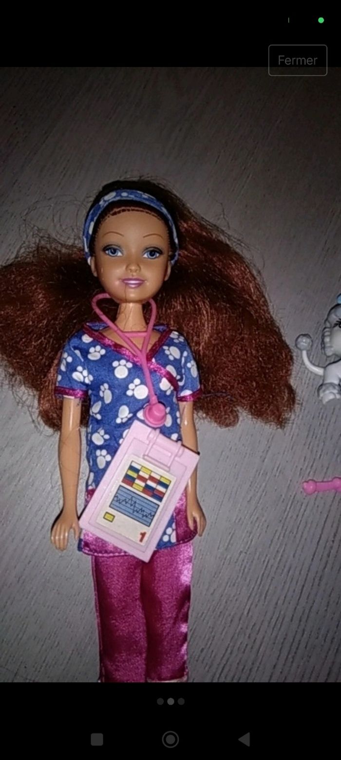 Poupée mannequin vétérinaire avec vêtements et accessoires - photo numéro 2