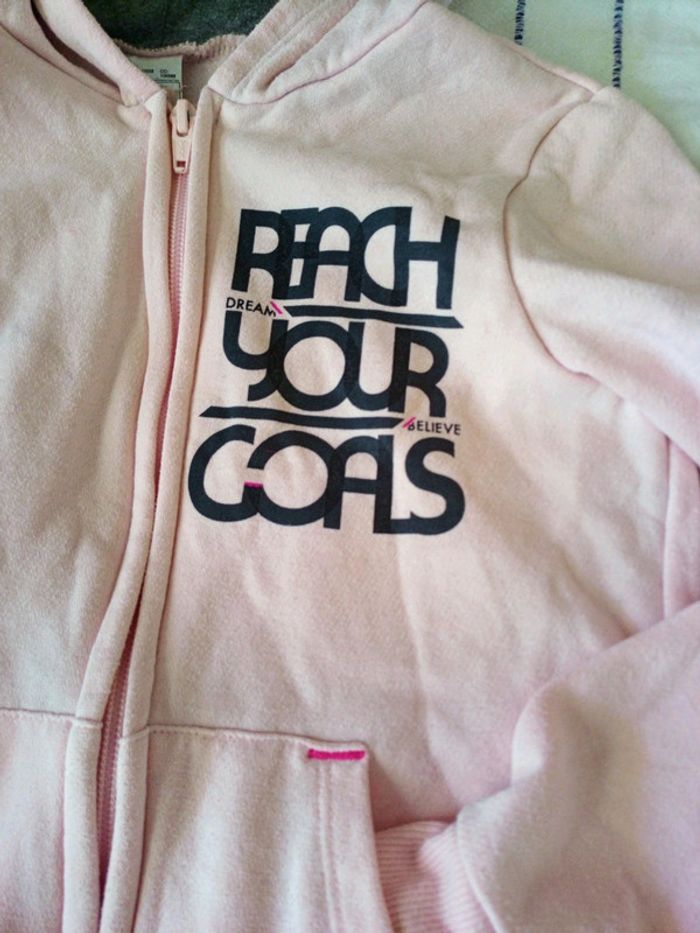 🍓 Sweat zippé 10 ans rose clair🍓 - photo numéro 2