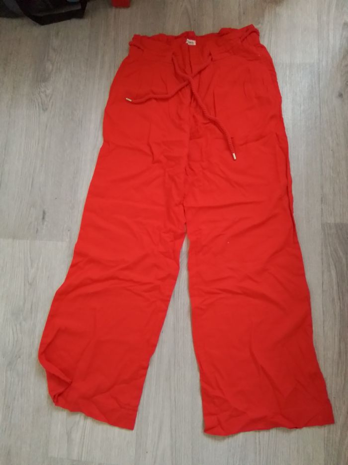 Pantalon fluide rouge