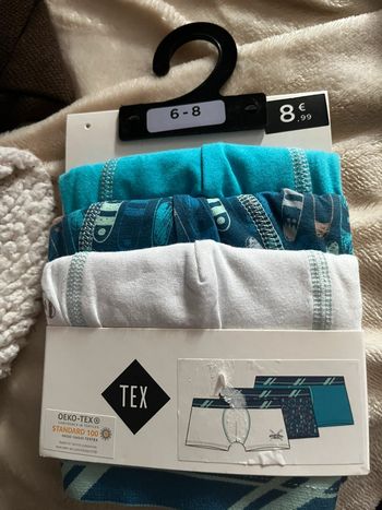 Lot de 3 boxers garçon 6/8 ans tex