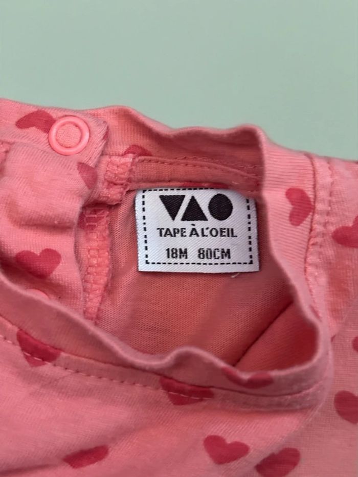T-shirt rose cœur TAO - photo numéro 4