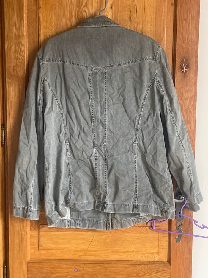 Veste grise en jean - photo numéro 3