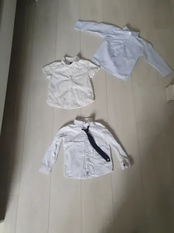 Chemises blanches 3ans