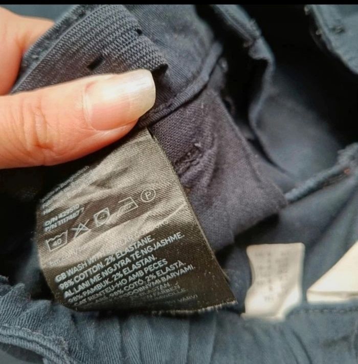 Pantalon en coton bleu marine - photo numéro 8