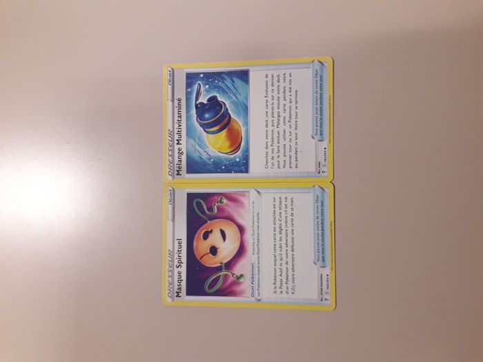 Masque spirituel + Mélange multivitaminé lot de 2 cartes Pokémon neuves