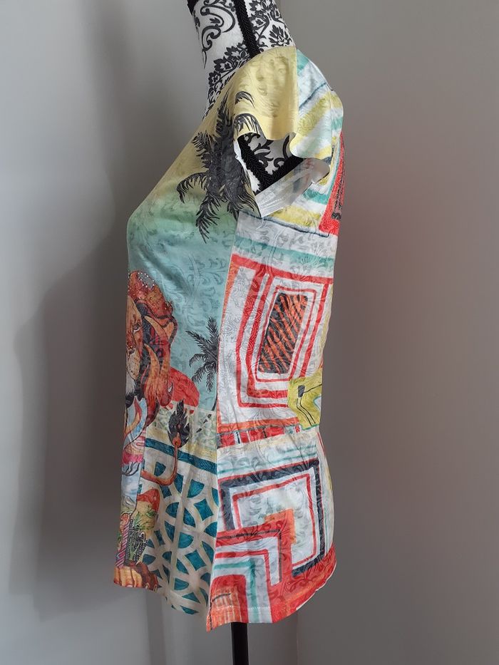 Tee-shirt lion jaune / Taille M - photo numéro 2