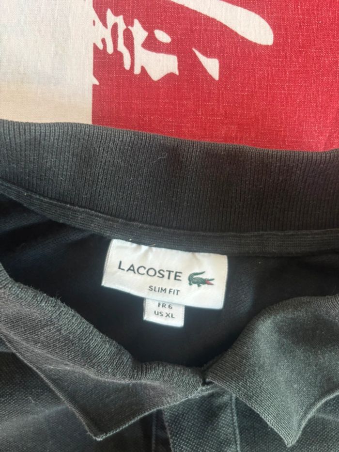 Polo Lacoste vintage noir taille M - photo numéro 5
