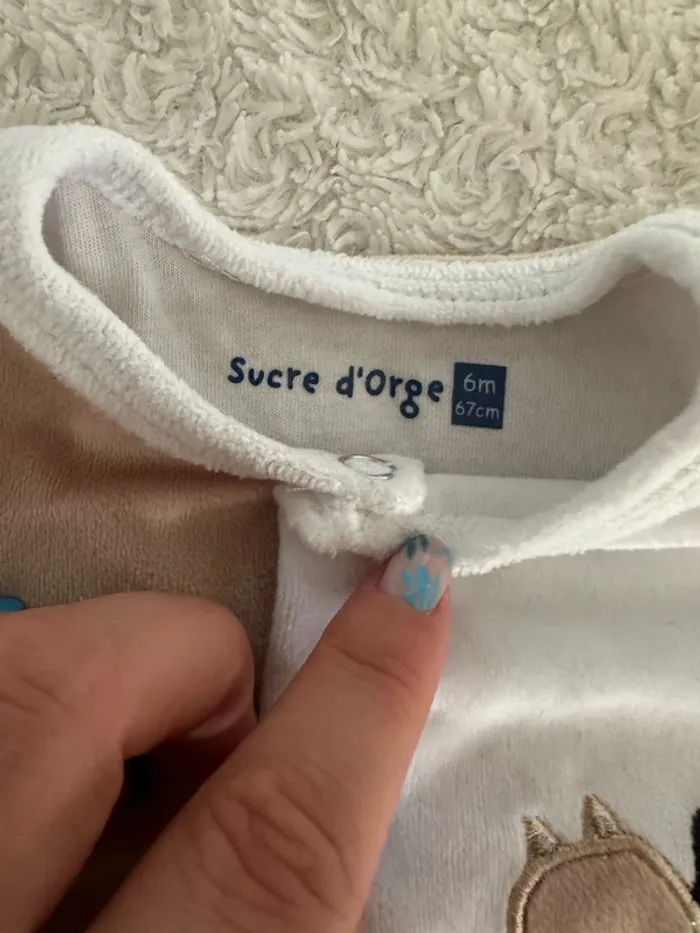 Lot de 2 pyjamas sucre d’orge 6 mois - photo numéro 7