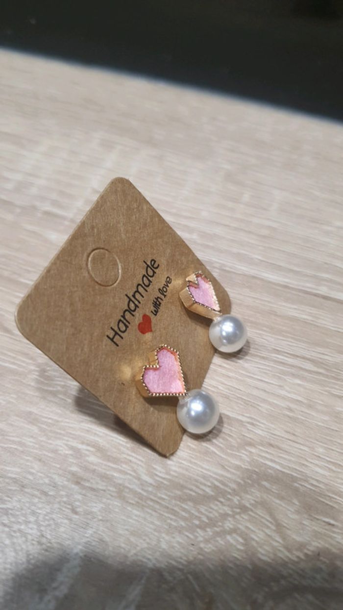 Boucle d'oreilles coeur 4 - photo numéro 2
