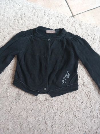 😷gilet bolero noir 6ans Jean Bourget