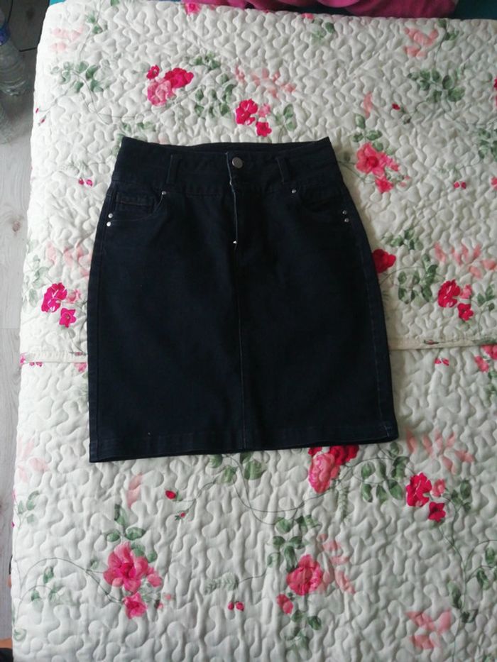 Jupe droite en jean