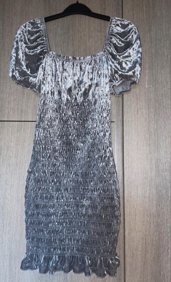 Robe de soirée argentée