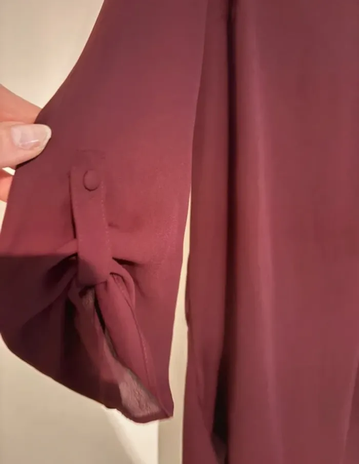 Blouse bordeaux fluide Primark taille 36 - photo numéro 3