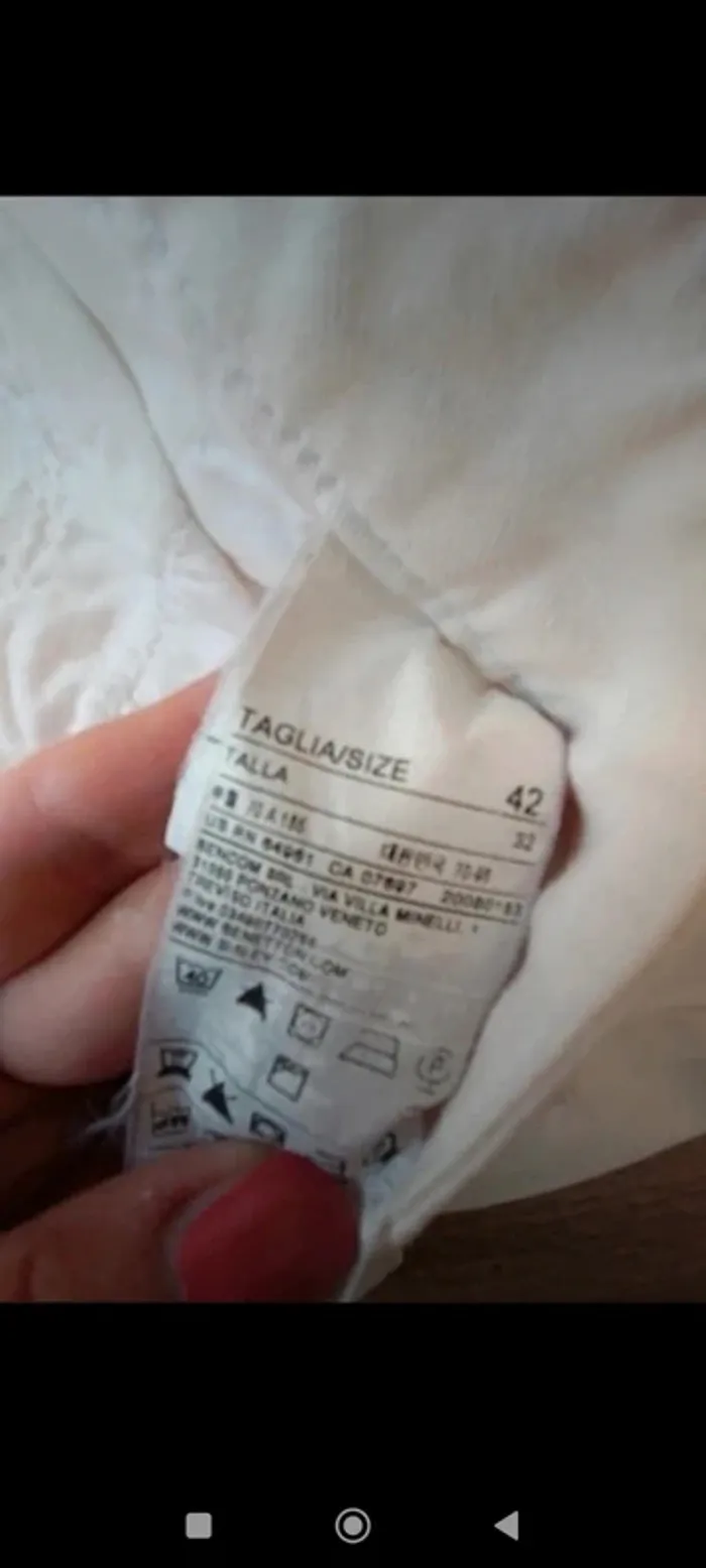 Jeans blanc Benetton 38 - photo numéro 3