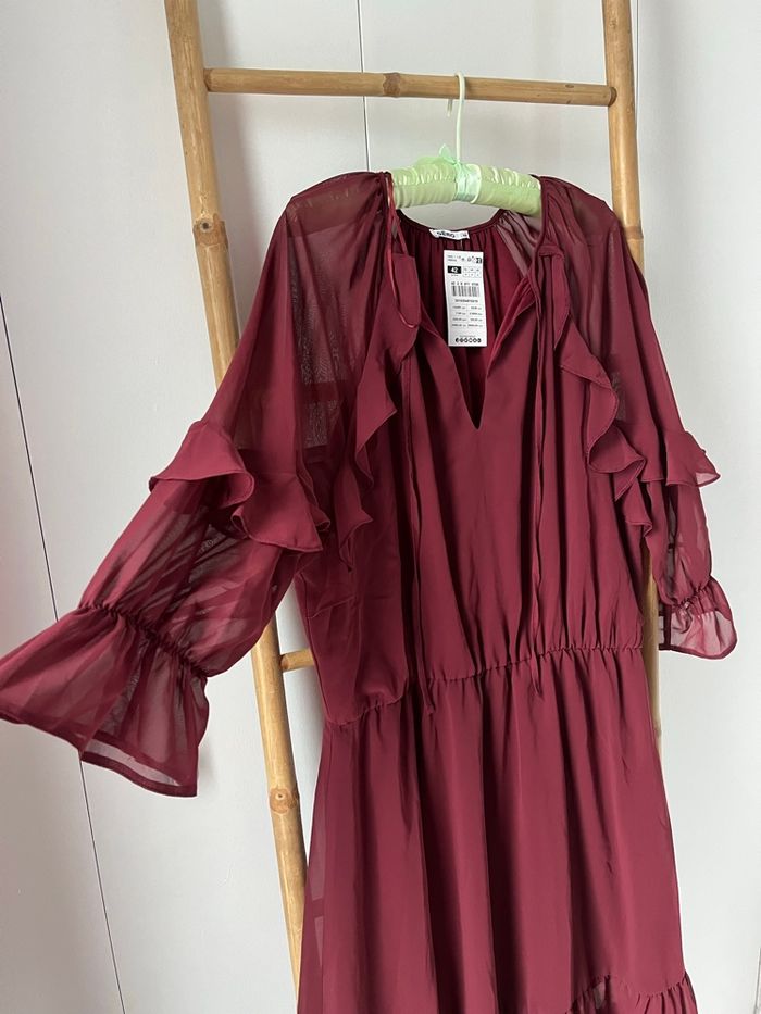 Magnifique robe bohème bordeaux - photo numéro 2