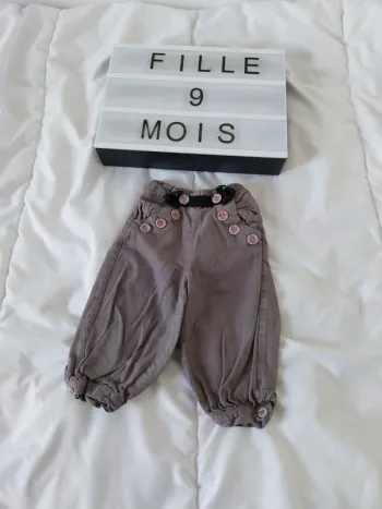 Pantalon fille 9 mois