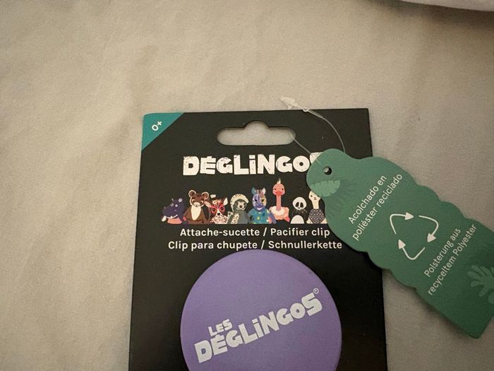 Attache tétine neuve les deglingos Kiprokos mi-zèbre, mi-licorne - photo numéro 5