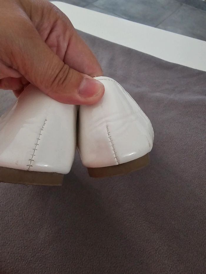 Ballerines T37 blanche gemo fille /ado / femme - photo numéro 6