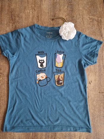 Joli tee shirt motif chat