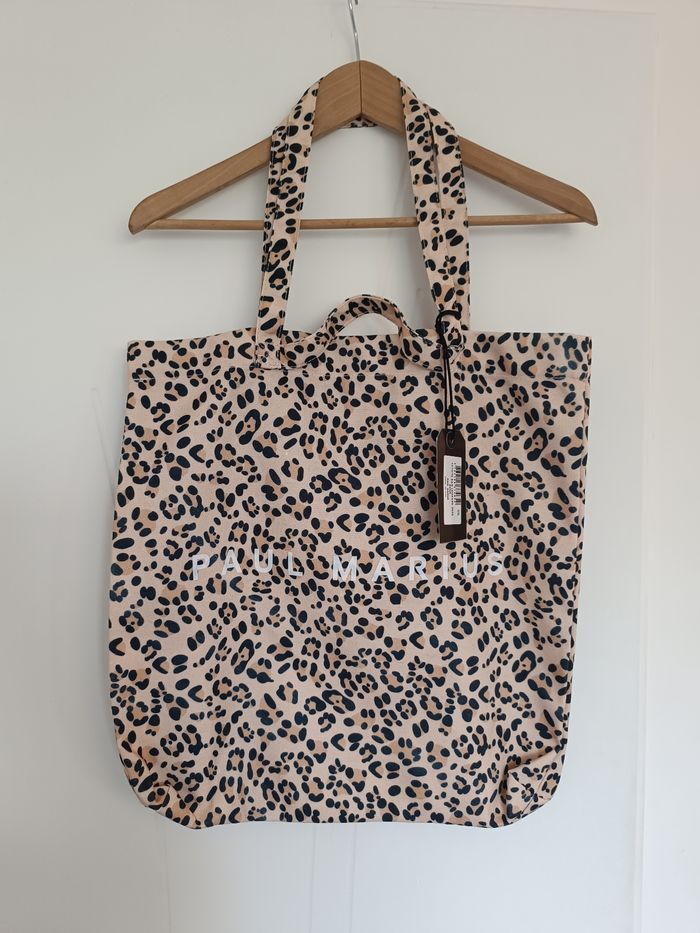 Tote bag Paul Marius léopard beige et porte monnaie mon premier Paul Marius doré - photo numéro 2