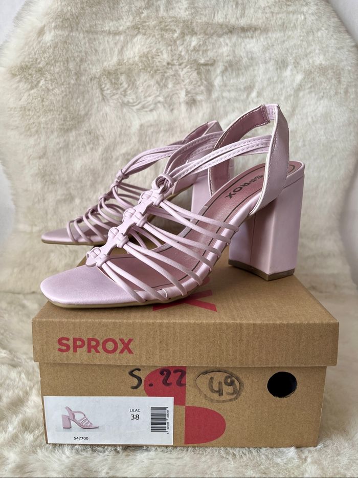 Sandales à talons 9 cm lila, Sprox pointure 38