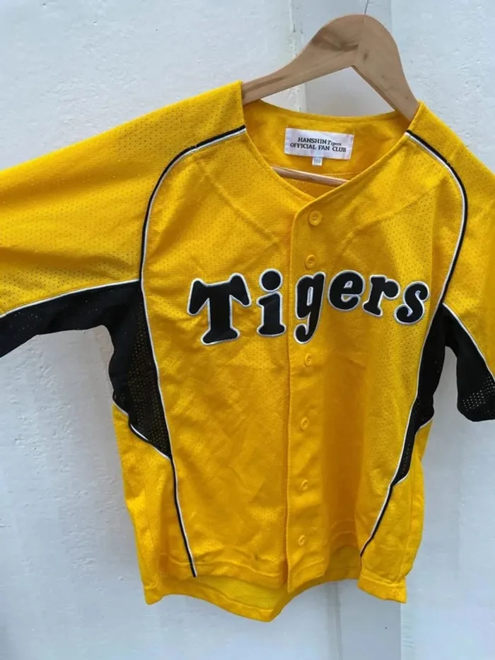 Baseball Japan Japanese Hanshin Tigers Official Fan Club Mizuno Jersey Mens S - photo numéro 3
