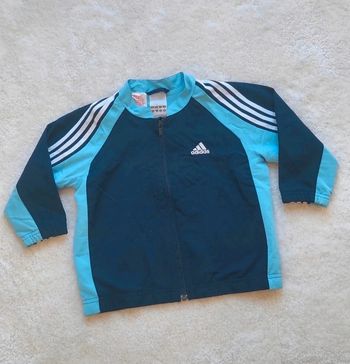 Veste de survêtement Adidas 2 ans marine et bleu clair