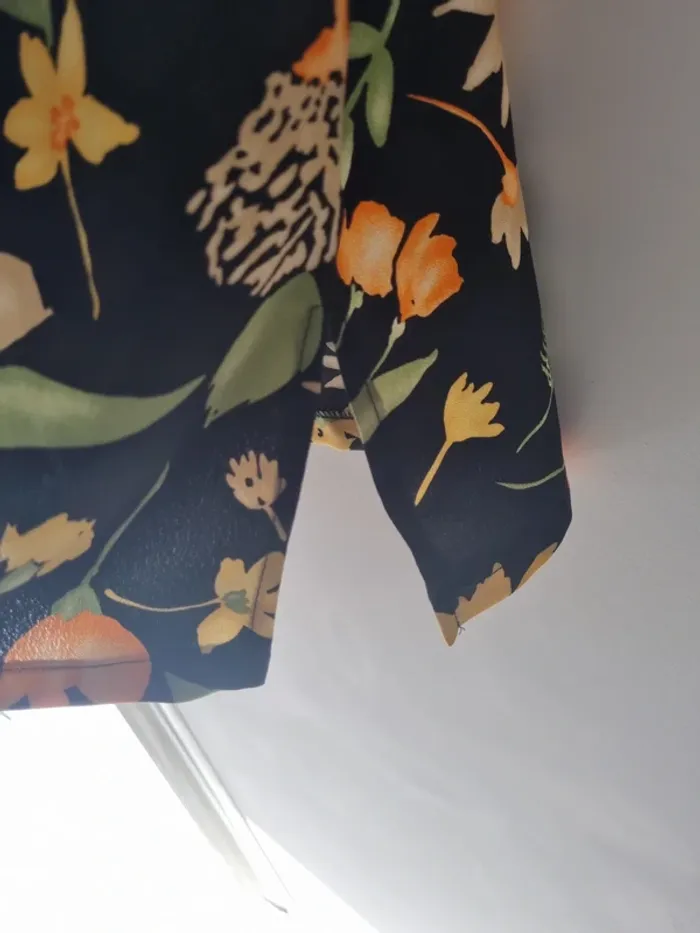Blouse vintage fleurie manches courtes - photo numéro 5
