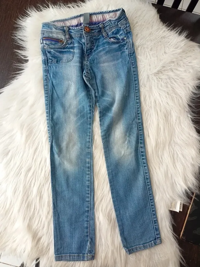 Jean slim destroy bleu clair Zara 5-6 ans 118cm - photo numéro 2