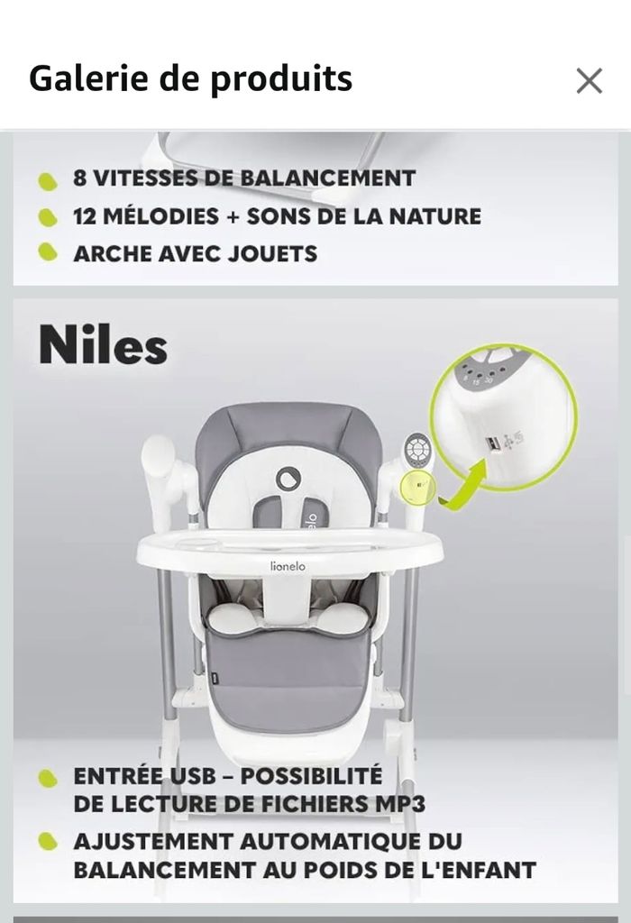 Chaise haute balancoire - photo numéro 6