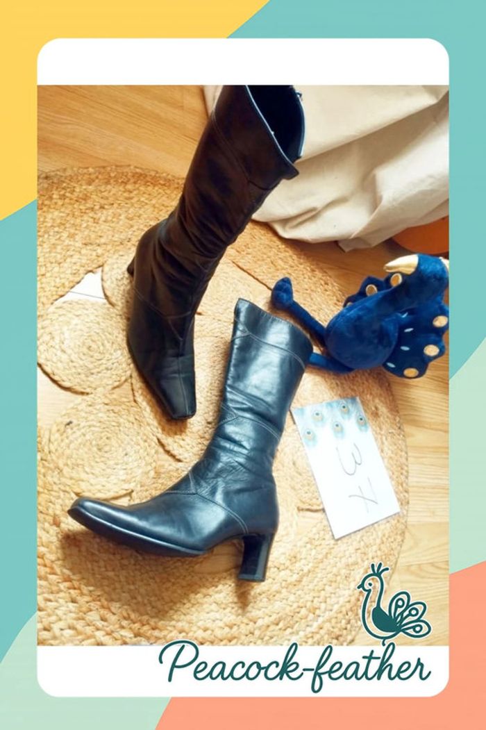 Bottes noires talons 37