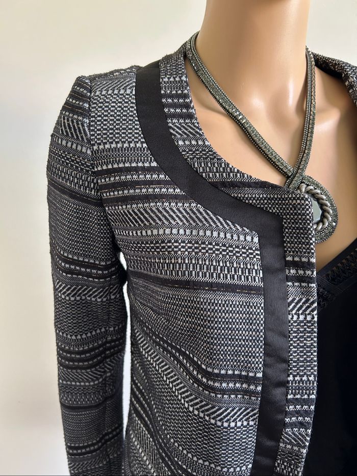 Blazer gris et noir Lady Blush taille 34 excellent état - photo numéro 4