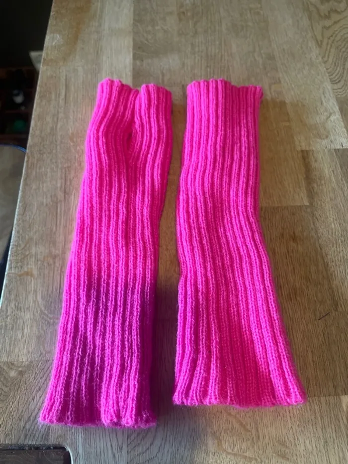 Manchons mitaines roses - photo numéro 2