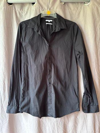 Chemise manche longue noir Jules