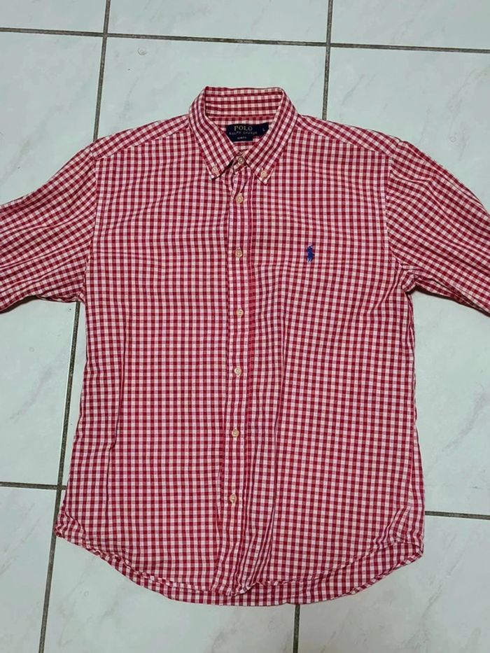 Chemise vintage Ralph Lauren à carreaux rouges – Slim Fit – Taille L – Style Y2K & Old Money - photo numéro 9