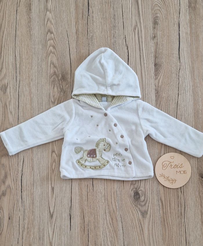 Veste à capuche bébé mixtes 3mois