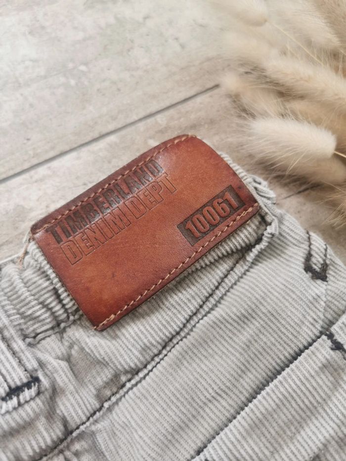 Pantalon Timberland 😻velour côtelé beige gris 9mois - photo numéro 6