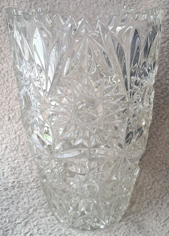 🏺Grand et ancien vase en verre transparent