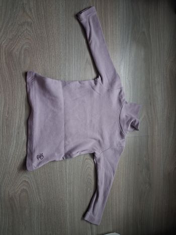 Pull col rouler 24 mois lila 