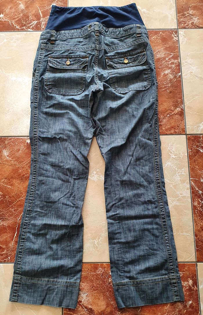 Pantalon de grossesse en jean noir - photo numéro 2
