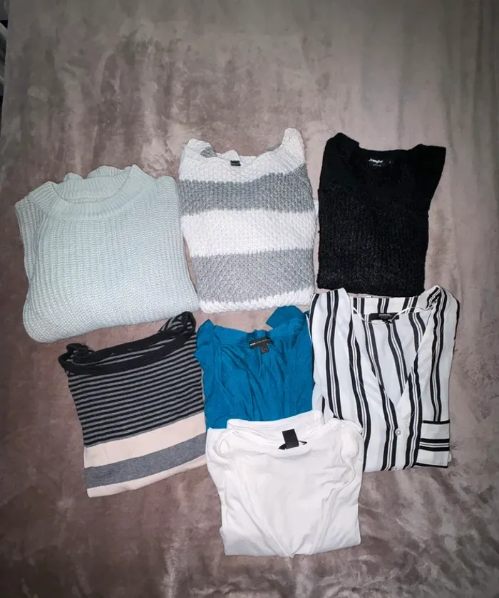 Lot de 7 vêtements hauts femme taille S