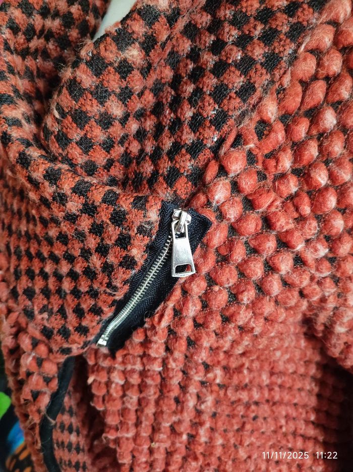 Gilet Chaud Hiver femme T40/42 Noir et Rouille - photo numéro 8