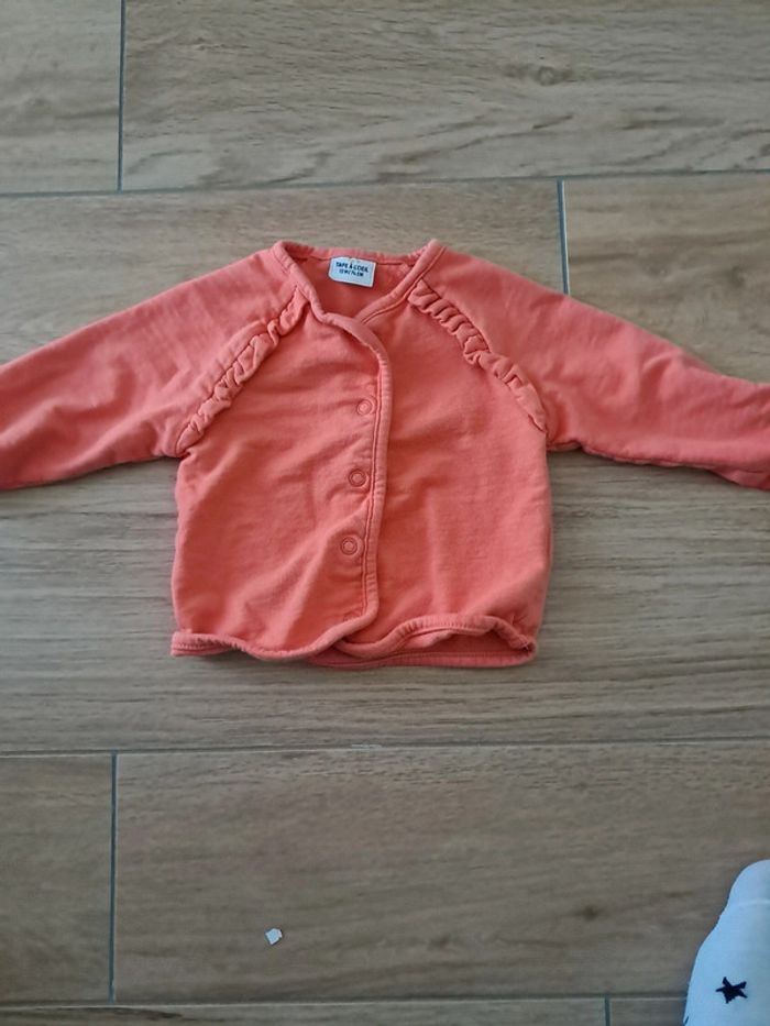 Gilet pression 12 mois tape à l’œil corail