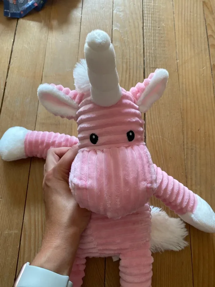 Peluche licorne rose - photo numéro 2