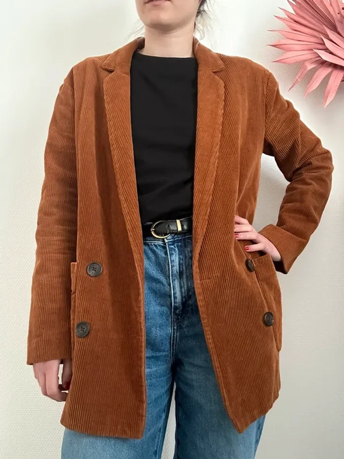 Blazer en velours côtelé vintage