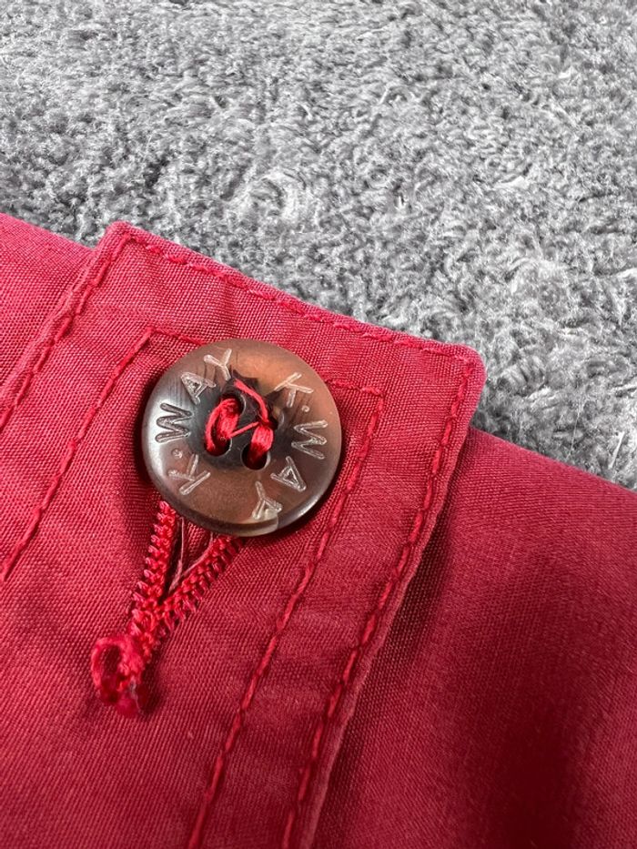 K-Way Golf Line Vintage Rouge Taille M – Imperméable Léger Rétro - photo numéro 14