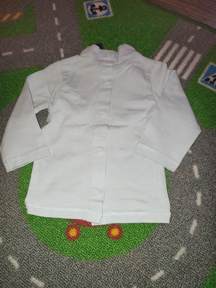 sous pull bleu ciel bébé - photo numéro 2
